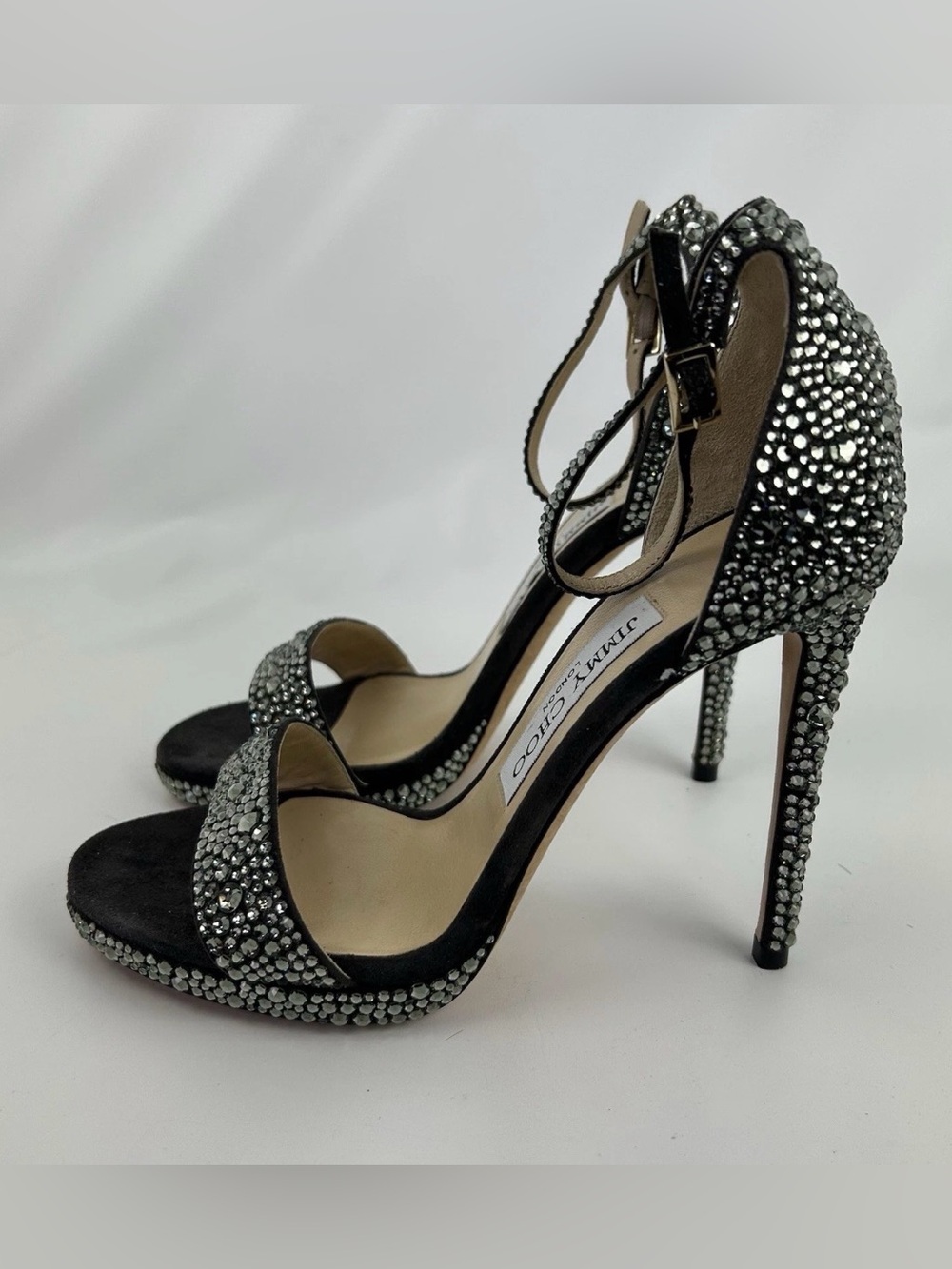 Jimmy Choo Kaylee 120 heelcrystal embellished strappy Stiletto Sandals 35.5